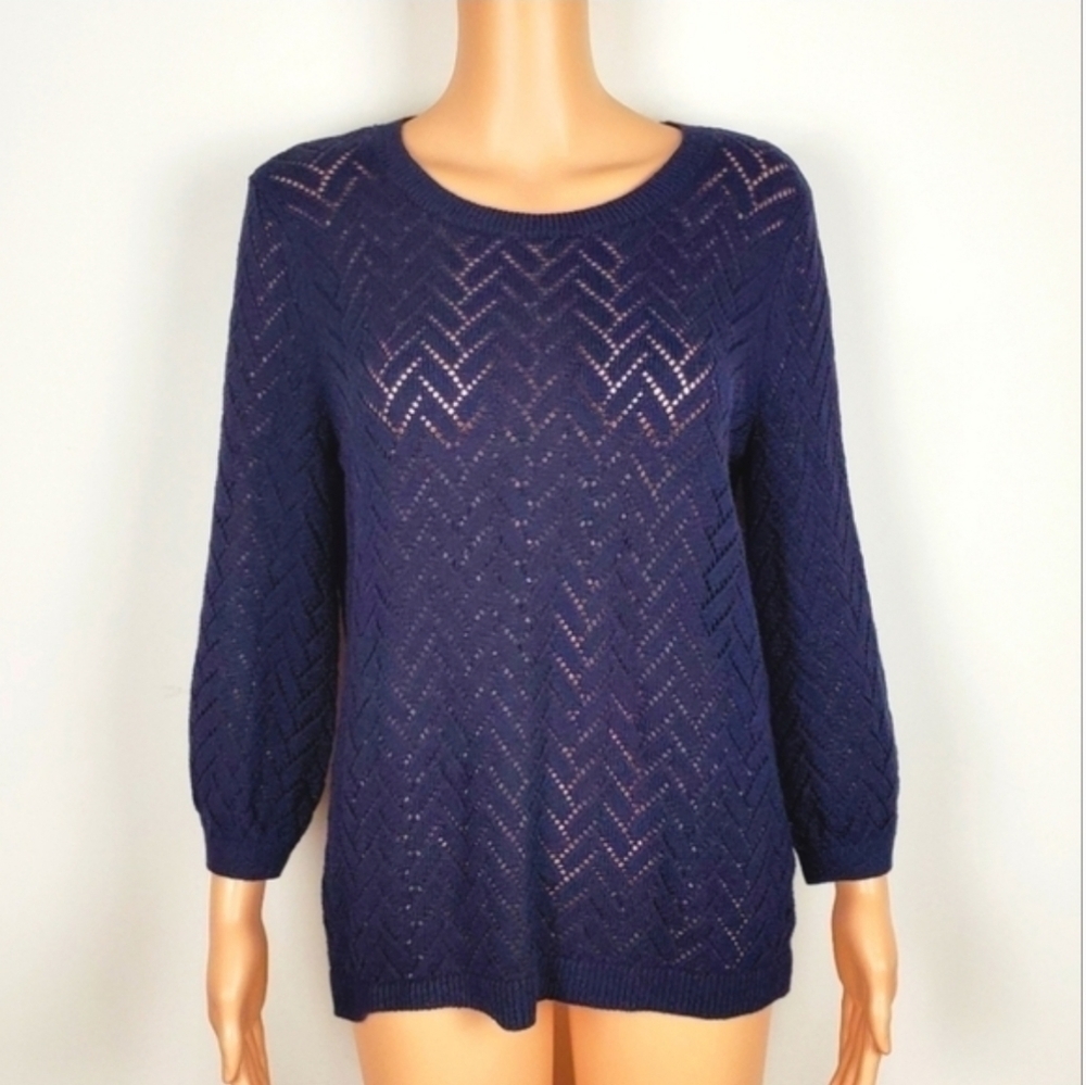 Talbots blue long sleeve sweater Size L
